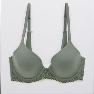 Aerie Real Sunni Full Coverage Lacey Trim Bra Size 38DD‎